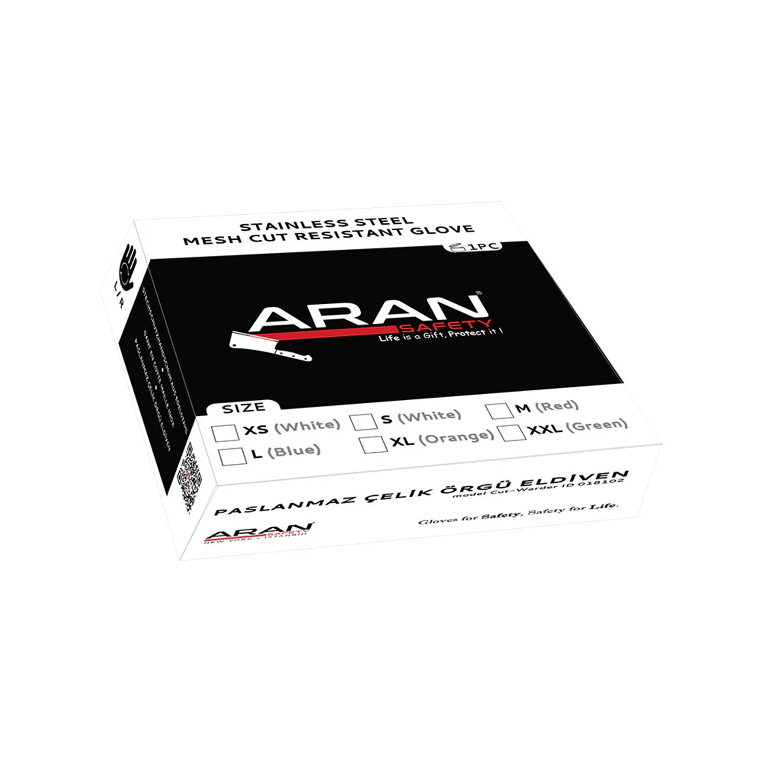 Aran Safety Cut Warder Çelik Örgü Eldiven