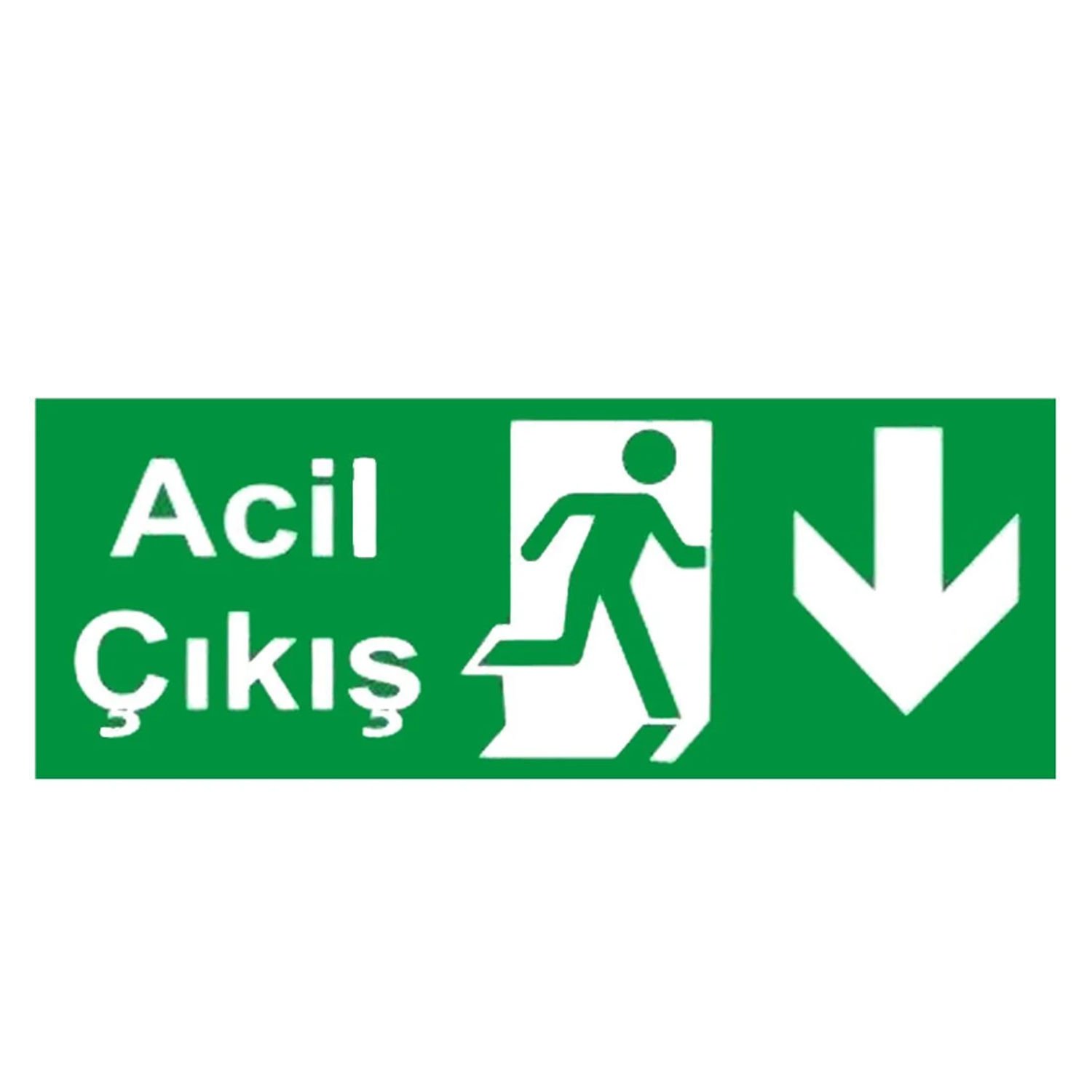 Acil Çıkış Levhası Fotolümenli Aşağı Yön