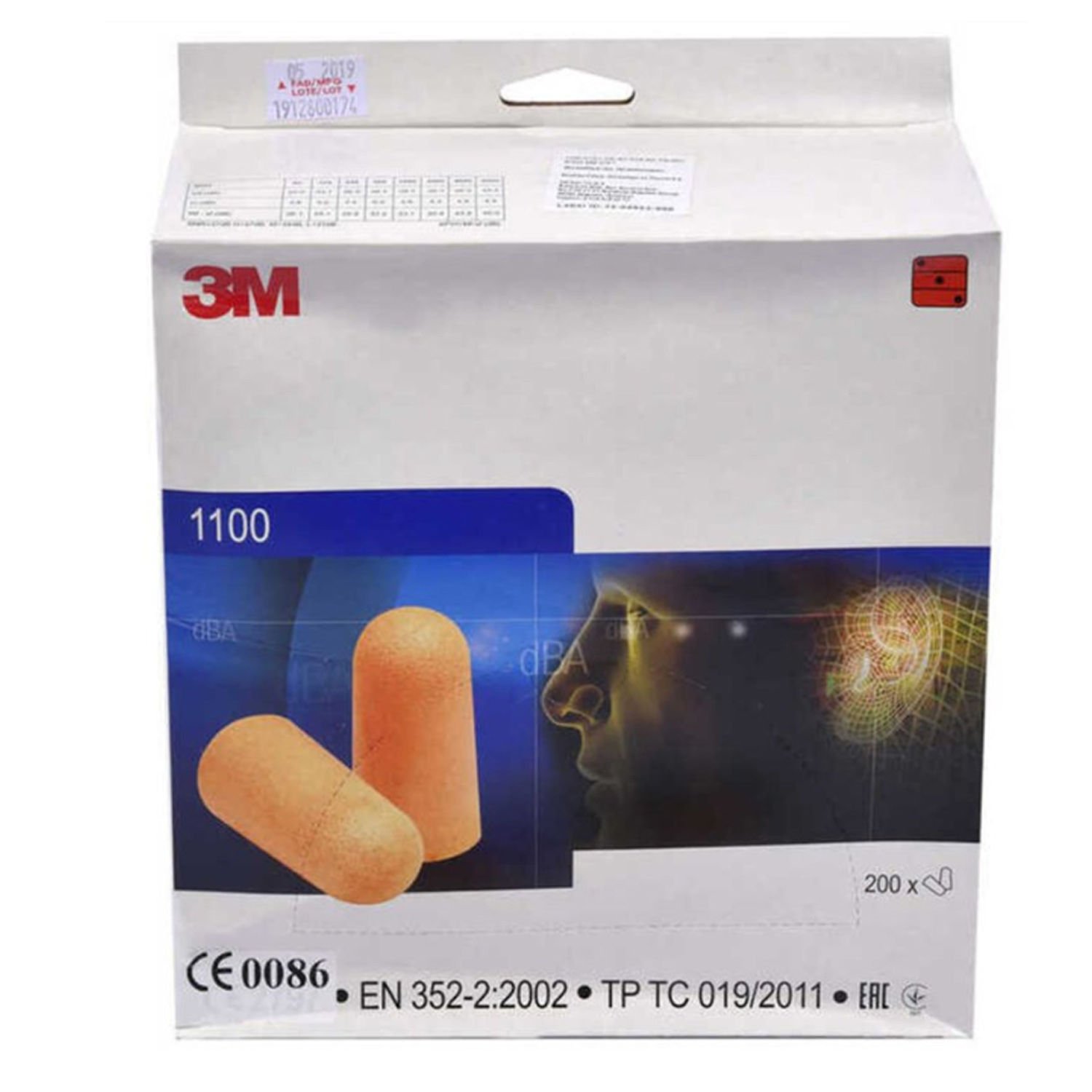 3M 1100 İpsiz Silikon Kulak Tıkacı (200 Çift)