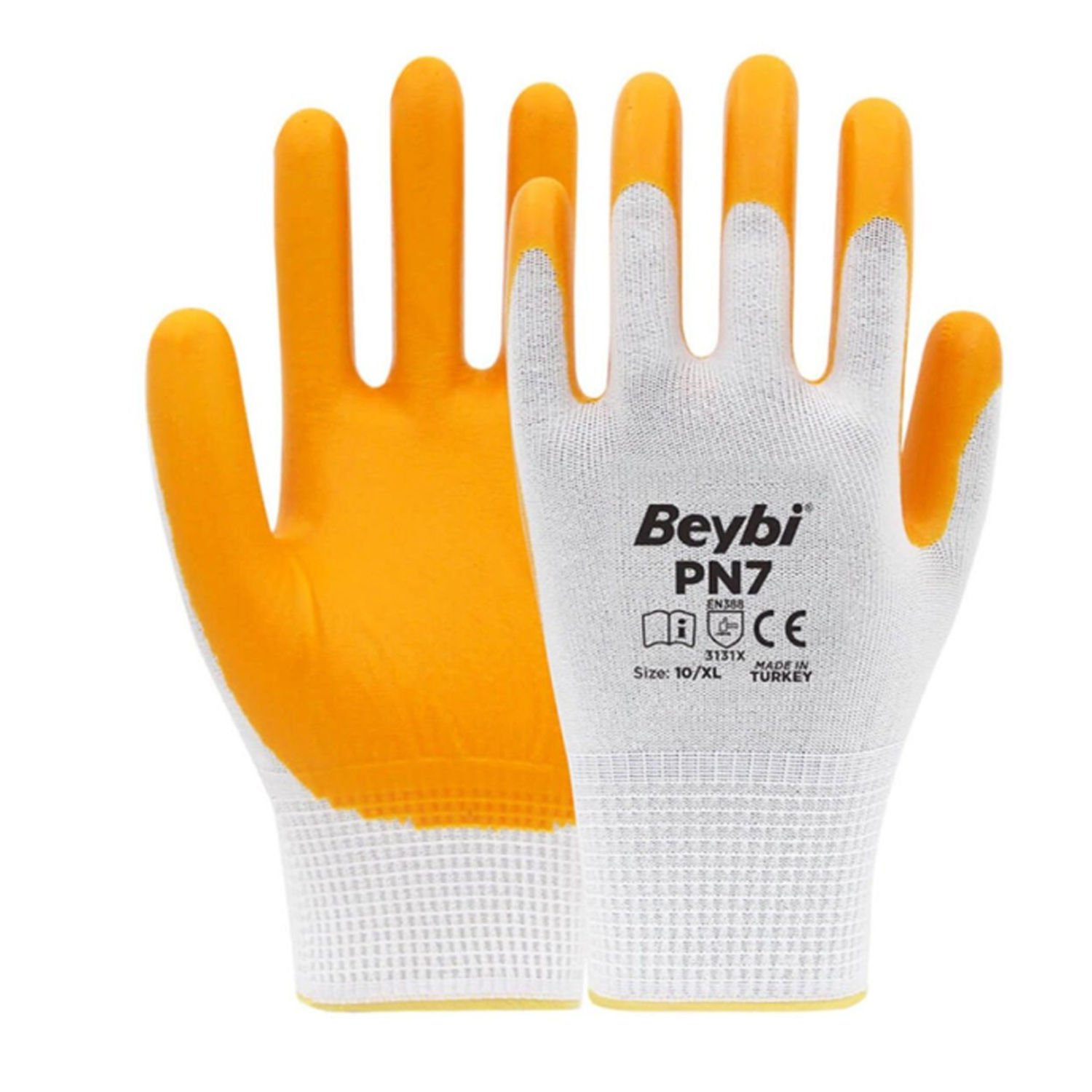 Beybi PN7 Polyester Örme Nitril Eldiven