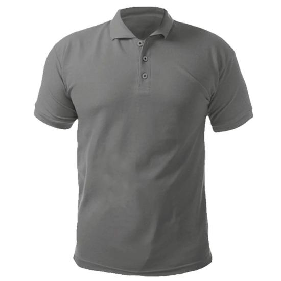 Polo Yaka Tişört Kısa Kollu Gri