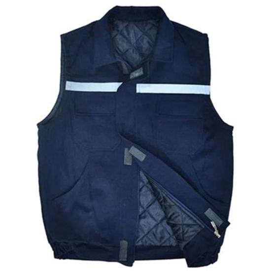 7/7 Gabardin İçi Kapitoneli Lacivert Yelek