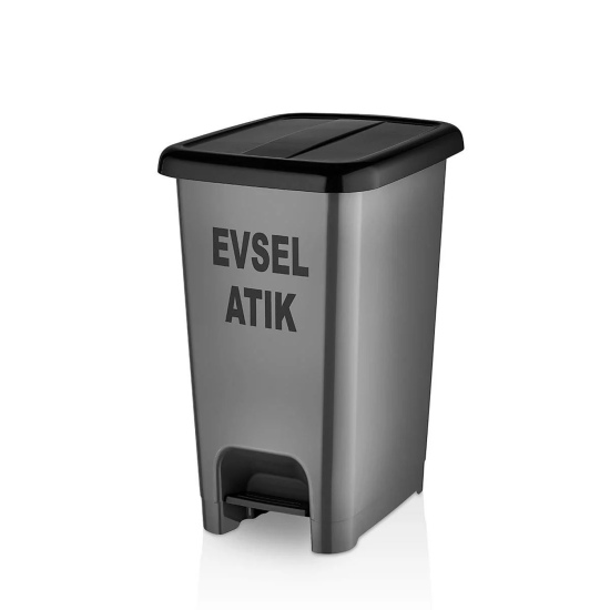 Pro Gri Slim Pedallı Evsel Atık Çöp Kovası
