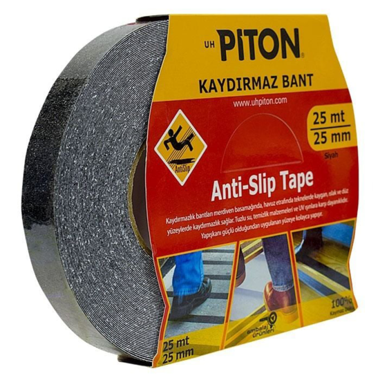 Merdiven Kaydırmaz Bant 25 mmX25 mt Siyah
