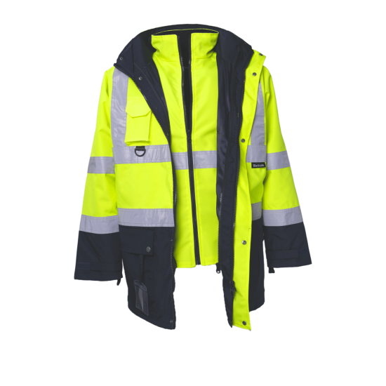 Blacksafe 300D Oxford 5+1 Sarı Lacivert Reflektörlü Parka